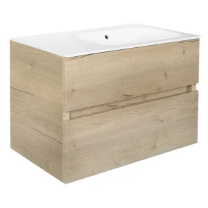 Nieuwe Collectie Best Design Splash wastafelonderkast greeploos 2 lades eiken 80cm