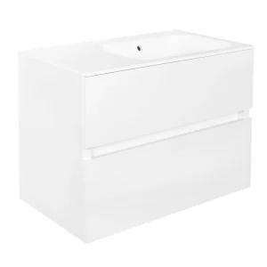 Best Design Splash wastafelonderkast greeploos 2 lades wit glans 80cm Nieuw