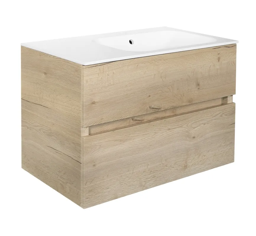 Koop Online Best Design Splash badkamermeubel 80cm met kraangat eiken