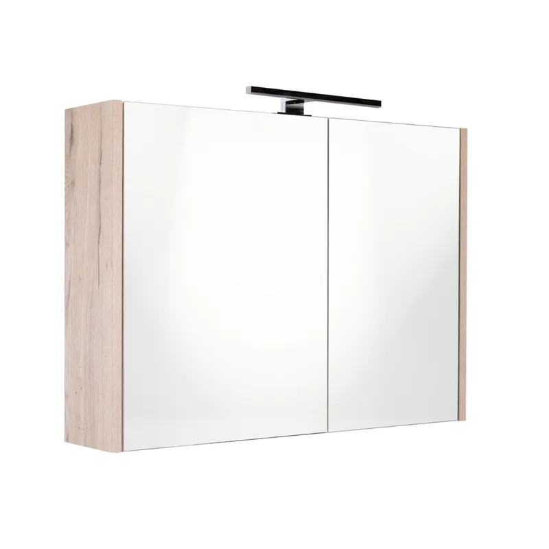 Best Design Happy spiegelkast met verlichting 60x60cm eiken Handgemaakt