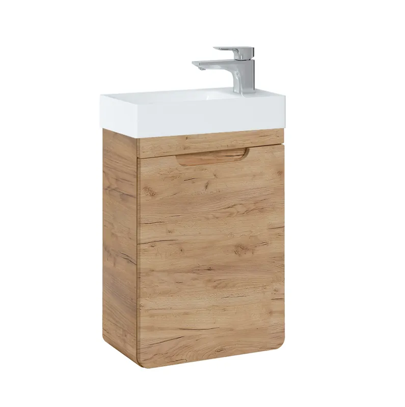 Comad Aruba Craft toiletmeubel 40cm met witte fontein en kraangat eiken Koopje
