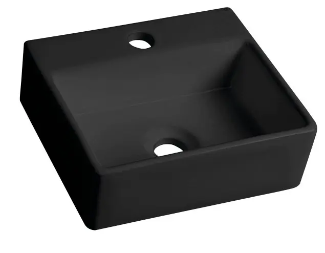 Sapho Giulia keramische wastafel 33.5x29cm zwart mat Topkwaliteit
