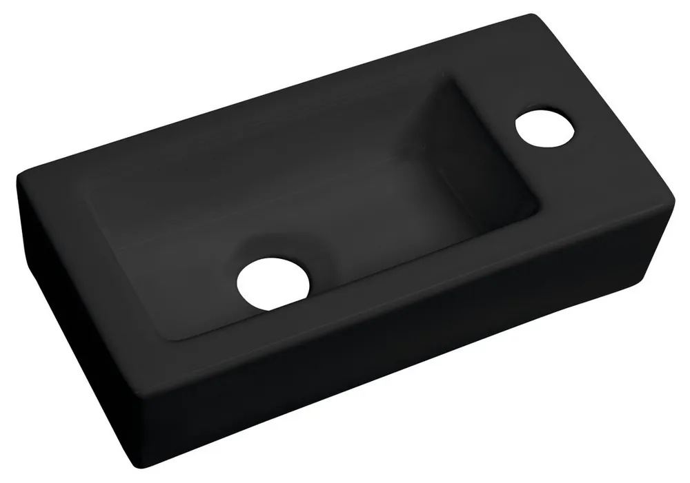 Sapho Zoe keramische fontein 37x18cm zwart mat Goedkoop