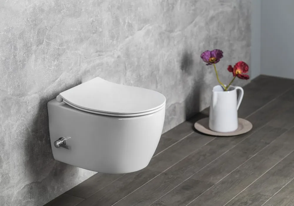 Alleen Vandaag Isvea Sentimenti hangend toilet met bidetsproeier randloos wit