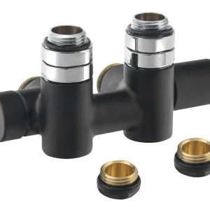 Must-Have Sapho Twin Combi onderblok middenaansluiting zwart mat