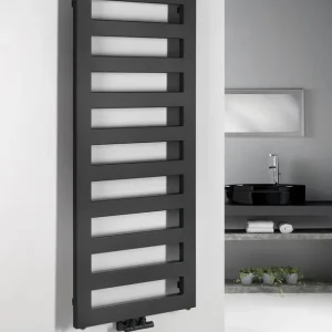 Plaats Bestelling Sapho Block handdoekradiator 50x146.5cm zwart mat 600W