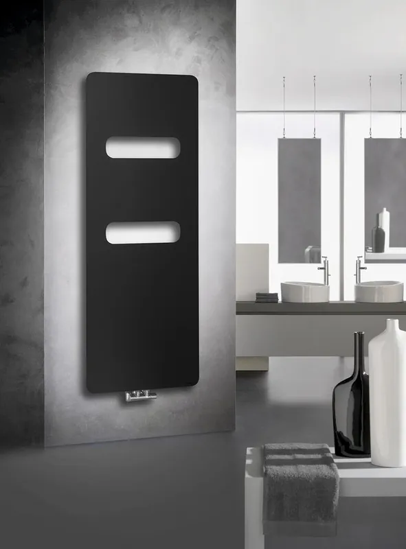 Exclusieve Aanbieding Sapho Tabella Open badkamerradiator 59x149cm zwart mat 827W