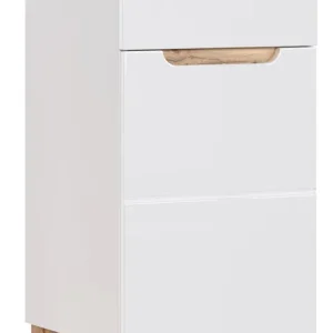 Bestel Nu Comad Bali White badkamermeubel 40cm met witte wastafel en kraangat eiken/wit