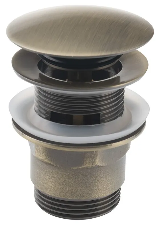 Aqualine clickwaste 5/4" met overloop brons Merkproduct