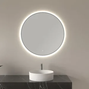 Must-Have Mueller Novi ronde spiegel met LED verlichting 80cm zwart mat