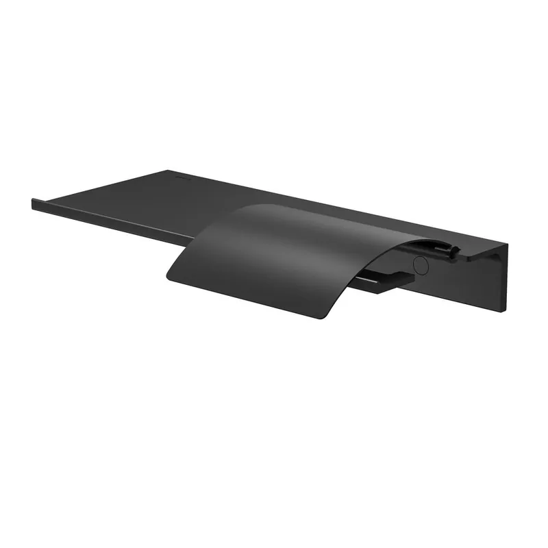 Bestel Nu Geesa Leev planchet 28cm met toiletrolhouder met klep zwart
