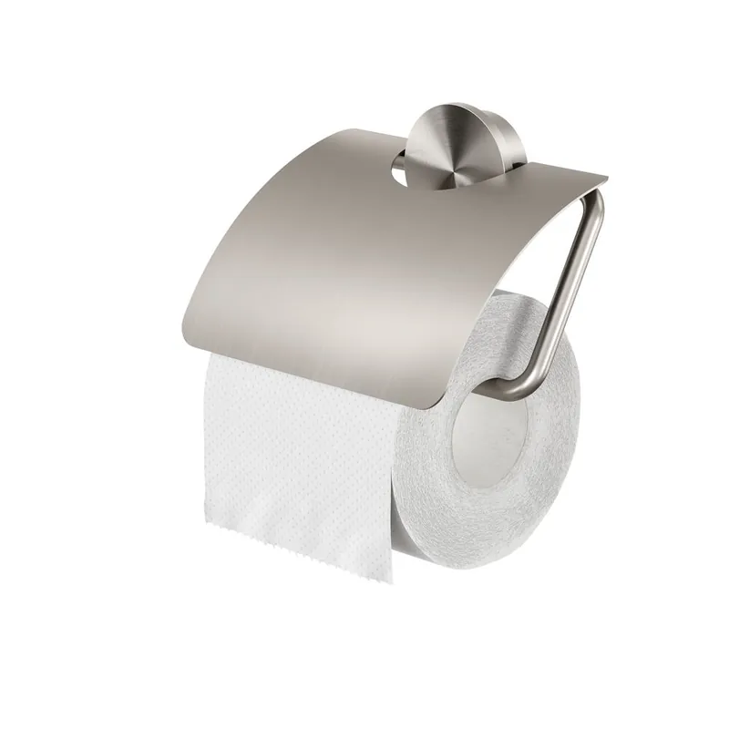 Koop Online Geesa Opal toiletrolhouder met klep RVS geborsteld