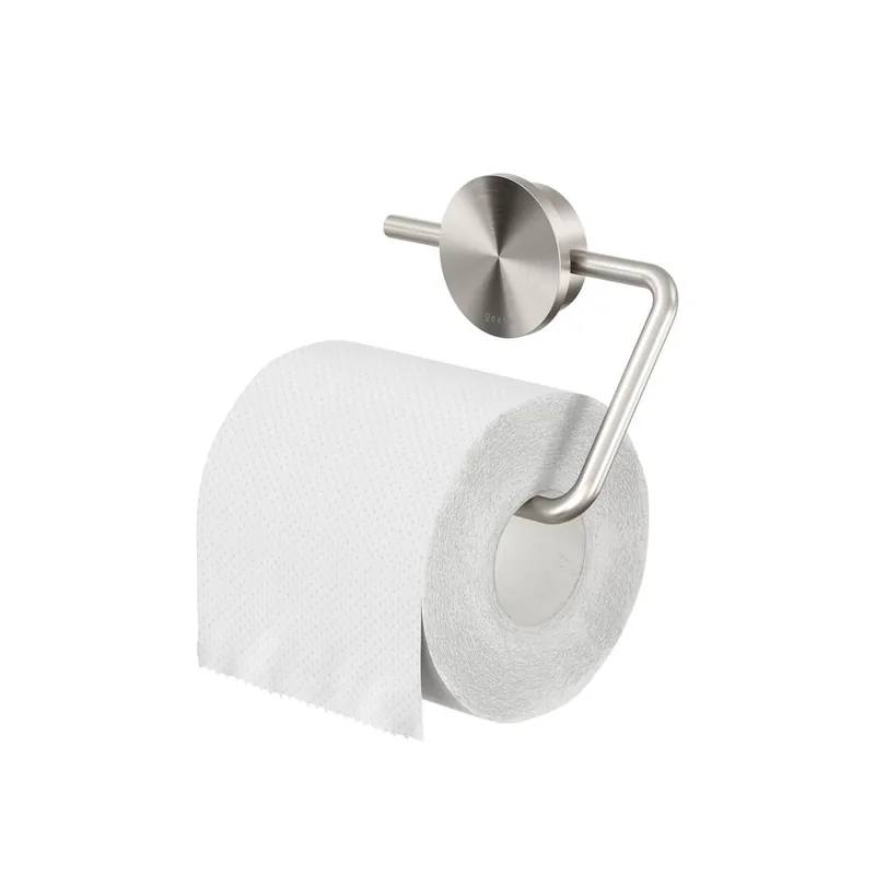 Modern Geesa Opal toiletrolhouder zonder klep RVS geborsteld
