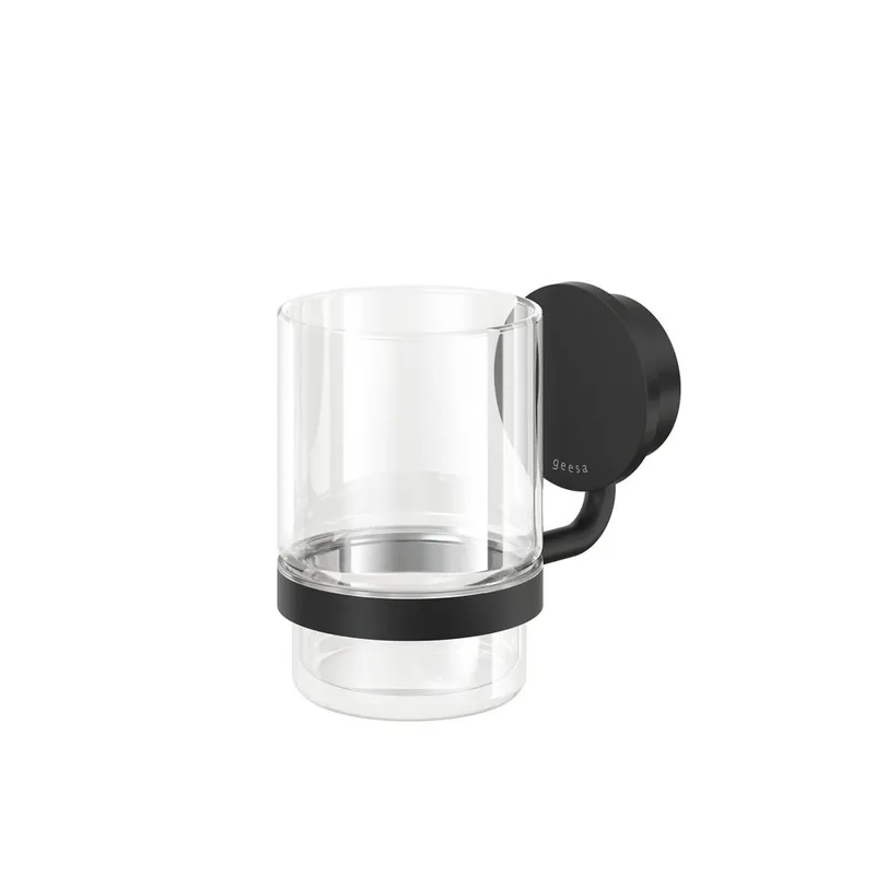 Laatste Versie Geesa Opal glashouder met glas zwart