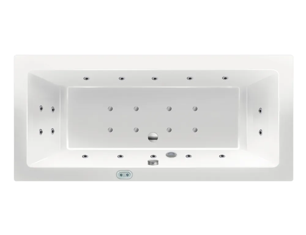 Origineel Lambini Designs Cube Bubbelbad Silent 180x80cm 10+4+2 hydro en 8 aero jets + kleurenlamp