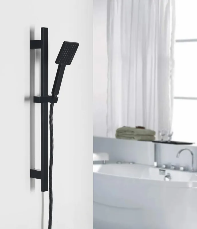 Nu Kopen Sapho vierkante doucheset 70cm mat zwart