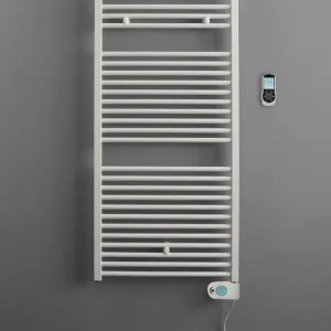 Betrouwbaar Instamat Robina elektrische handdoekradiator met witte thermostaat 121x60cm wit 600W