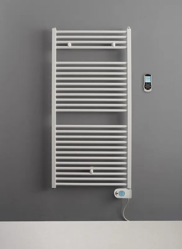 Betrouwbaar Instamat Robina elektrische handdoekradiator met witte thermostaat 121x60cm wit 600W