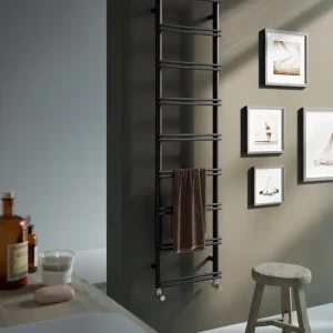 Nieuw Instamat Emma design handdoekradiator 159.2x50cm zwart mat 455W
