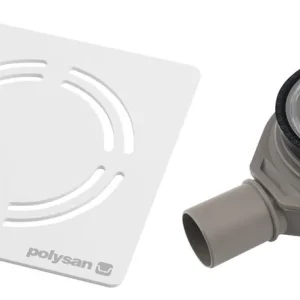 Direct Verzonden Polysan Flexia Geberit douchebakafvoer 90mm wit