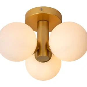 Nu Kopen Lucide Trudy plafondlamp 3x40W goud mat