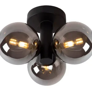Nu Kopen Lucide Trudy plafondlamp 3x40W zwart