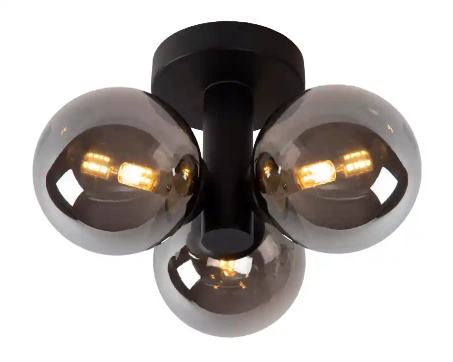Nu Kopen Lucide Trudy plafondlamp 3x40W zwart