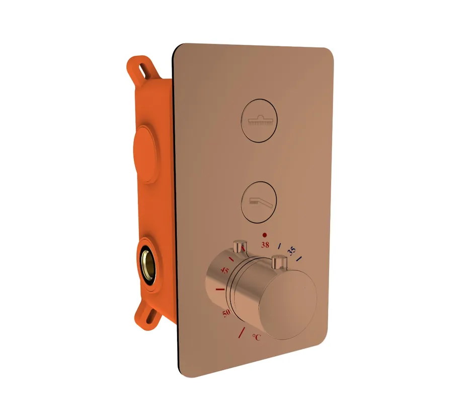 Weekendaanbieding Best Design Dijon 2-weg inbouw thermostaat sunny bronze - brons