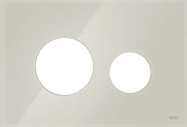 Geld-Terug-Garantie TECE Loop Modulair drukplaat lichtbeige met toetsen mat wit