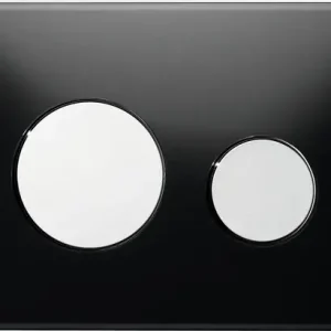 Limited Edition TECE Loop Modulair drukplaat zwart met toetsen glans chroom