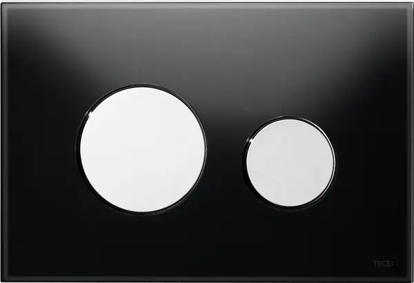 Limited Edition TECE Loop Modulair drukplaat zwart met toetsen glans chroom