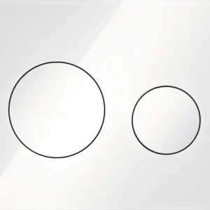 TECE Loop drukplaat glas wit toetsen wit Luxe