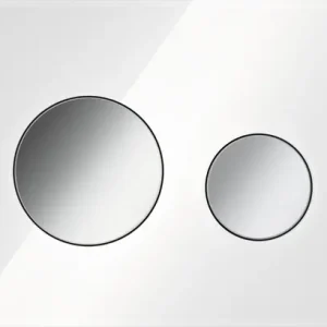 Nieuw Model TECE Loop drukplaat glas wit toetsen glans chroom