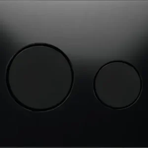 In De Mode TECE Loop drukplaat glas zwart toetsen zwart
