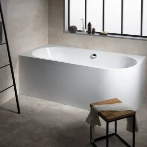 Luxe Polysan Monolith ligbad links 160x75x60cm wit