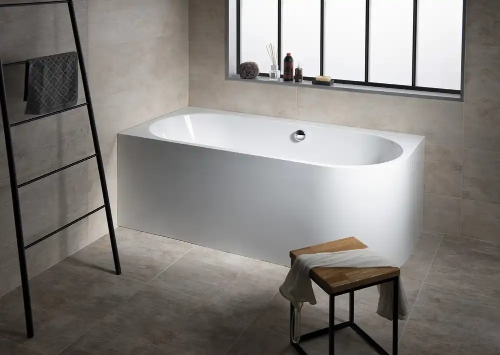Luxe Polysan Monolith ligbad links 160x75x60cm wit