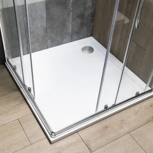 Lage Kosten Aqualine Tecmi vierkante douchebak 90x90cm wit