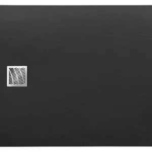 Uitverkoop Gelco Mitia rechthoekige douchebak stone-look 120x90cm zwart