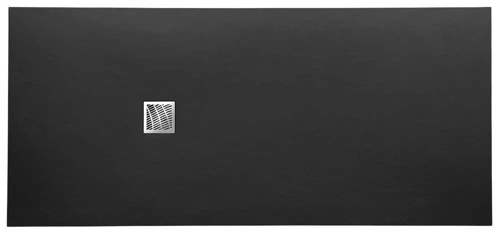 Gelco Mitia rechthoekige douchebak stone-look 160x90cm zwart Weekendaanbieding