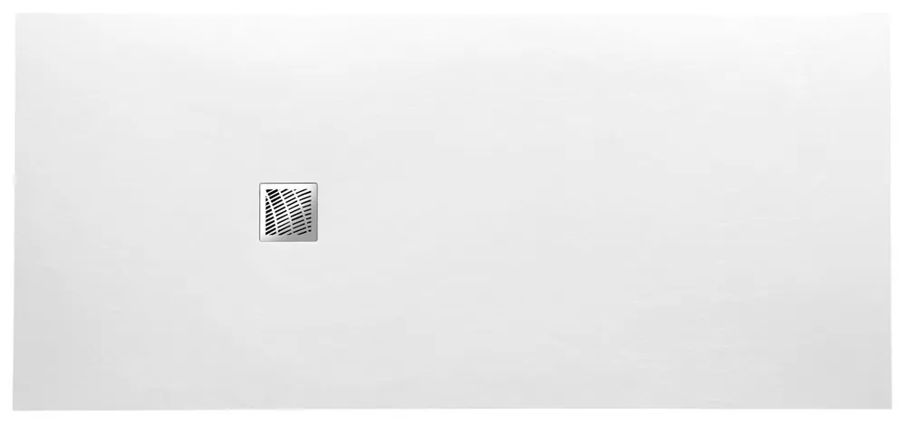 Korting Gelco Mitia rechthoekige douchebak stone-look 200x90cm wit