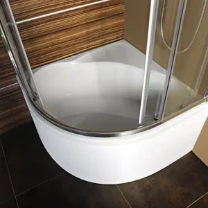 Hoge Kwaliteit Polysan Selma kwartronde douchebak met steun 90x90x30cm wit