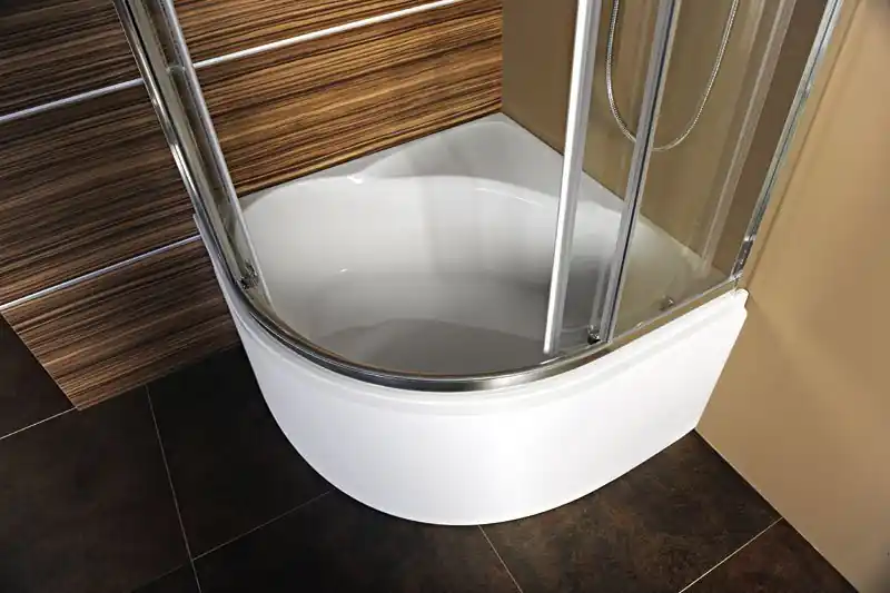 Hoge Kwaliteit Polysan Selma kwartronde douchebak met steun 90x90x30cm wit