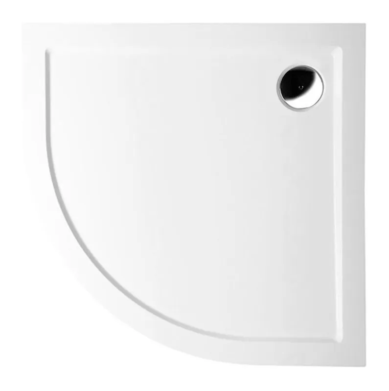 Polysan Sera kwartronde douchebak 80x80x4cm wit Handgemaakt