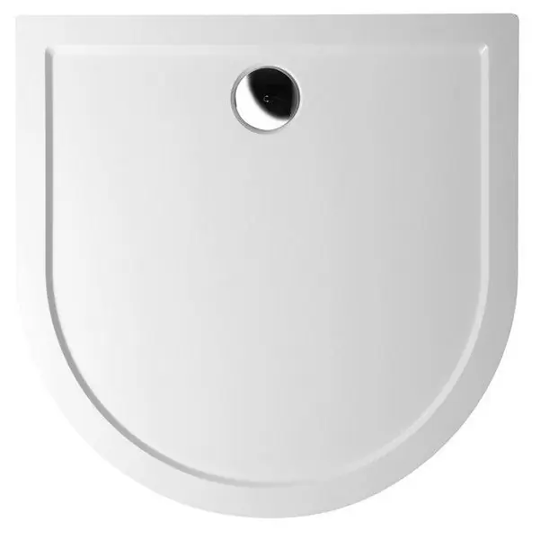 Groothandel Polysan Isa halfronde douchebak 90x90cm wit