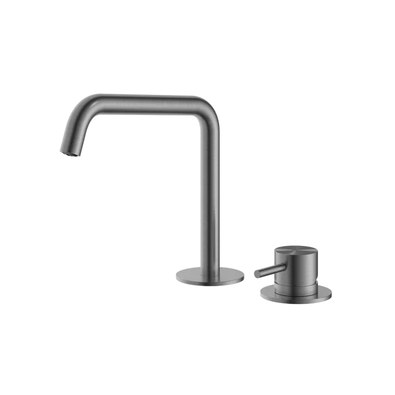Hotbath Archie inbouw wastafelmengkraan 2 gats zonder waste geborsteld gunmetal PVD Koopje