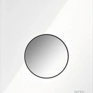 Koop Vandaag TECE Loop urinoir drukplaat glas wit toets glans chroom