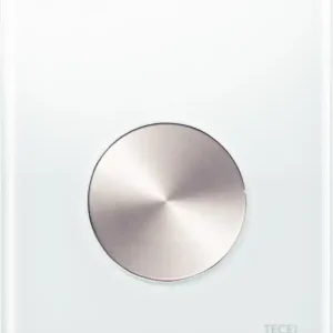 Luxe TECE Loop urinoir drukplaat glas wit toets RVS