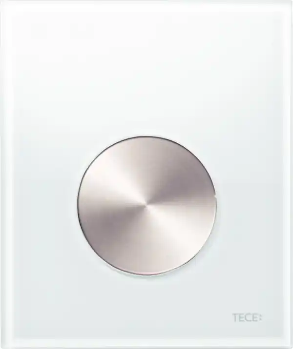 Luxe TECE Loop urinoir drukplaat glas wit toets RVS