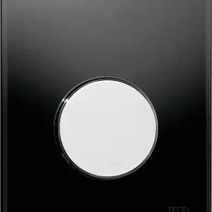TECE Loop urinoir drukplaat glas zwart toets glans chroom Gratis Retour