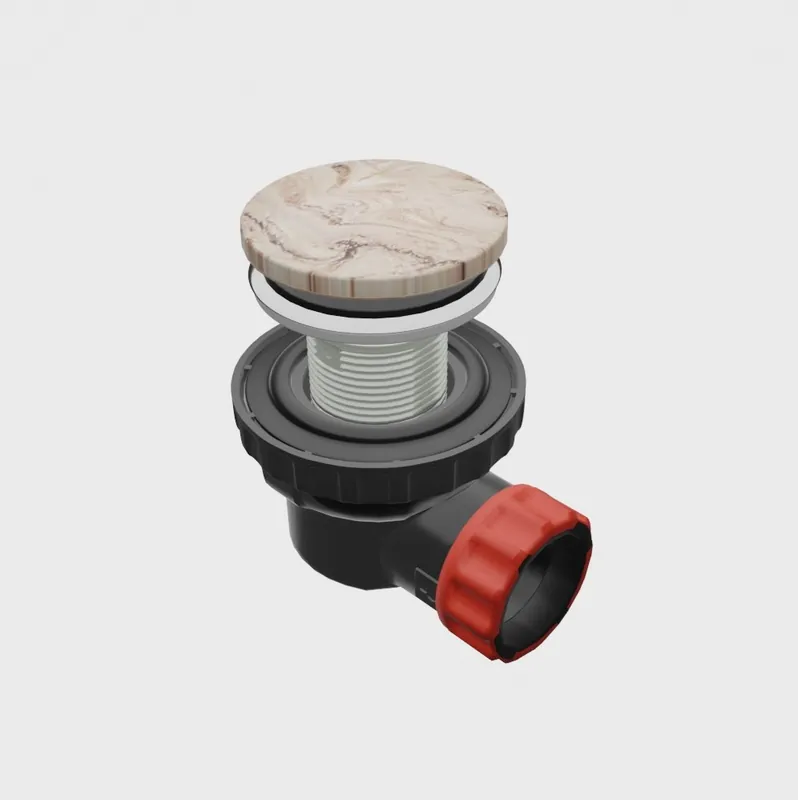 Alleen Vandaag Zaro ruimtebesparende sifon met solid surface clickwaste glace
